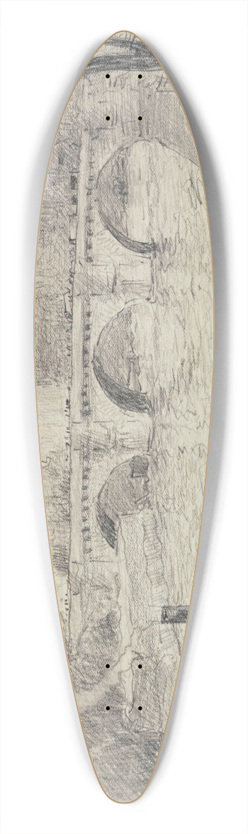 Ferdinand Boberg - La Cit et le Pont-Neuf 39.3 inch art pintail longboard deck