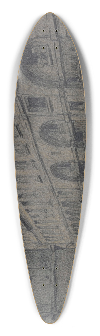 Ferdinand Boberg - La Cour du Dragon 39.3 inch art pintail longboard deck
