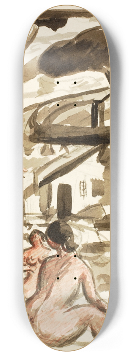 Carl Newman - Group of Four Female Nudes 8.25 inch art skate deck