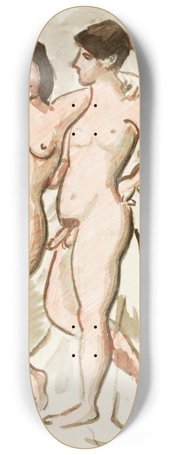 Carl Newman - Male and Female Nude 8.25 inch art skate deck