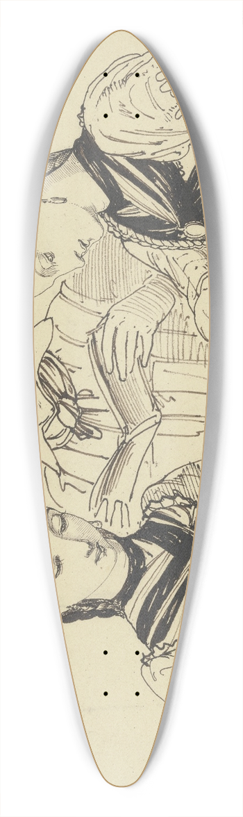Ferdinand Fellner - A terzet 39.3 inch art pintail longboard deck