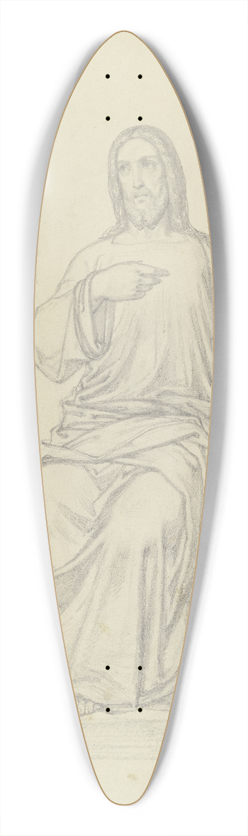 Ferdinand Fellner - Christus bei Maria und Martha 39.3 inch art pintail longboard deck