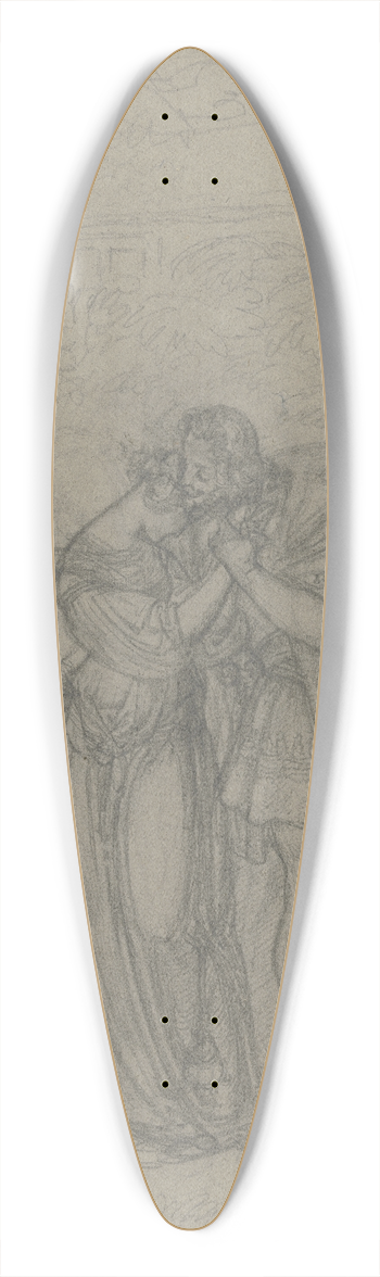 Ferdinand Fellner - Faust und Gretchen, im Hintergrund Marthe und Mephisto 39.3 inch art pintail longboard deck