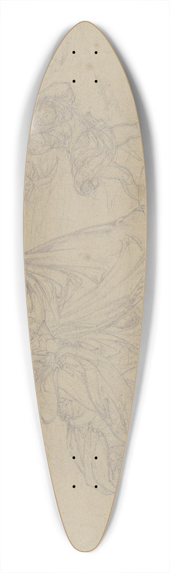 Ferdinand Fellner - King Lear in the storm 39.3 inch art pintail longboard deck
