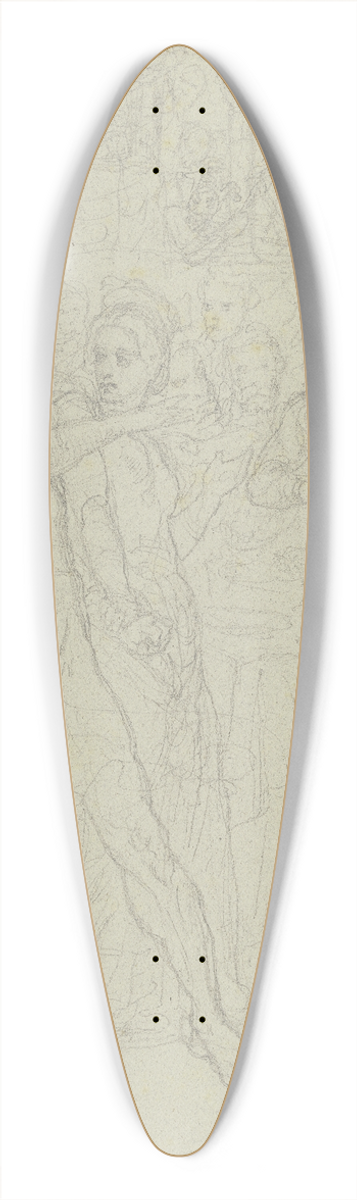 Ferdinand Fellner - Macbeth erblickt den Geist Banquos 39.3 inch art pintail longboard deck