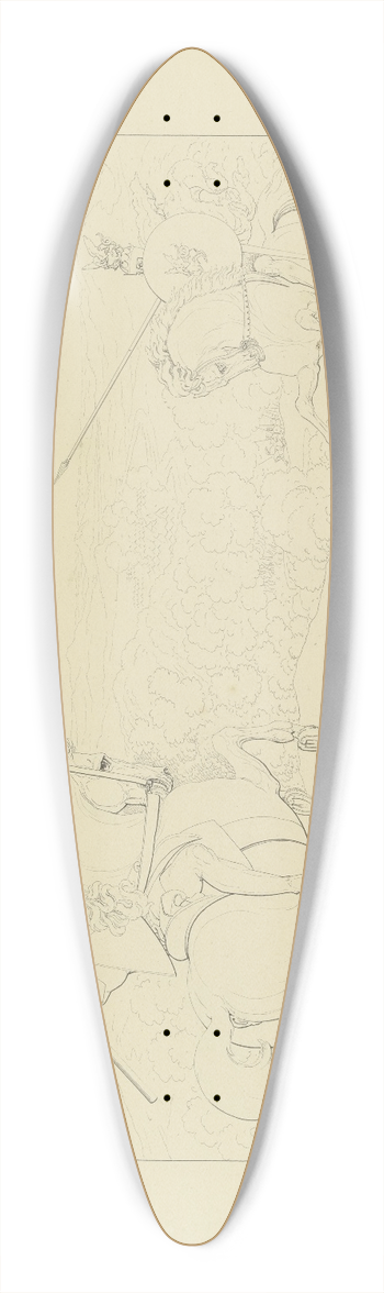 Ferdinand Fellner - Siegfried and Ldegast 39.3 inch art pintail longboard deck
