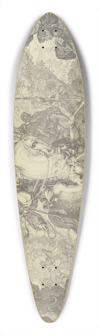 Ferdinand Fellner - Siegfried with the bear 39.3 inch art pintail longboard deck