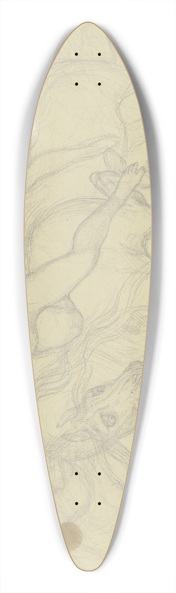 Ferdinand Fellner - The Ride of the Valkyries 39.3 inch art pintail longboard deck