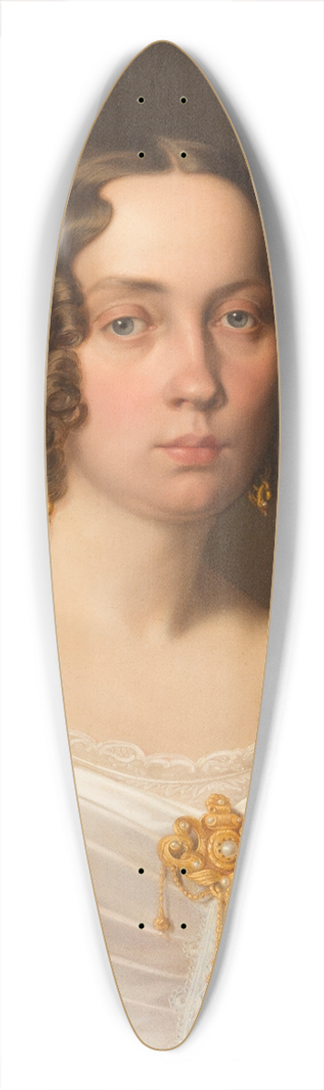 Ferdinand Friedrich Wilhelm Weiss - Portrait of an elegant lady 39.3 inch art pintail longboard deck