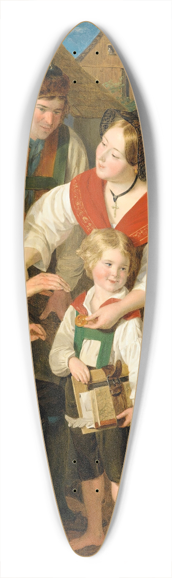 Ferdinand Georg Waldmller - Diligence Rewarded 39.3 inch art pintail longboard deck
