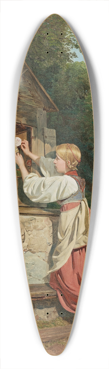 Ferdinand Georg Waldmller - Ein Mdchen schmckt die Mutter Gottes mit einer Rose 39.3 inch art pintail longboard deck