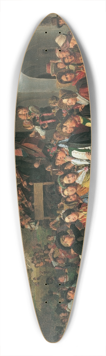 Ferdinand Georg Waldmller - Niedersterreichische Bauernhochzeit 39.3 inch art pintail longboard deck