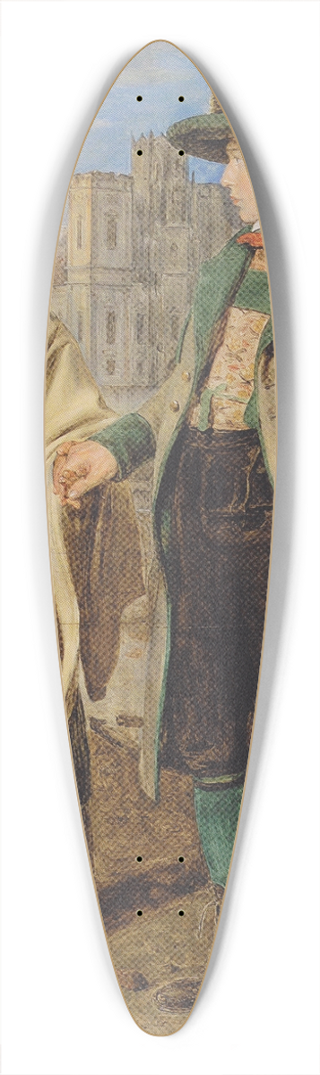 Ferdinand Georg Waldmller - Scene after the fire of Mariazell 39.3 inch art pintail longboard deck