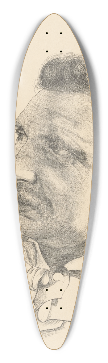 Ferdinand Hart Nibbrig - Portret van Albert Neuhuys 39.3 inch art pintail longboard deck