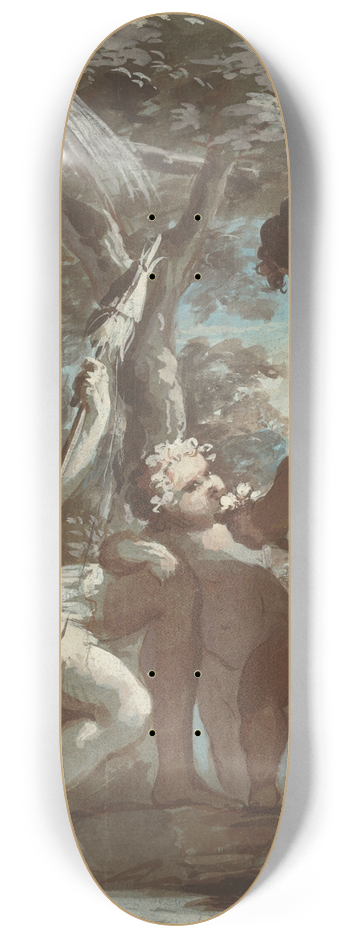 Carlo Alberto Baratta - Adam and Eve with Cain and Abel 8.25 inch art skate deck
