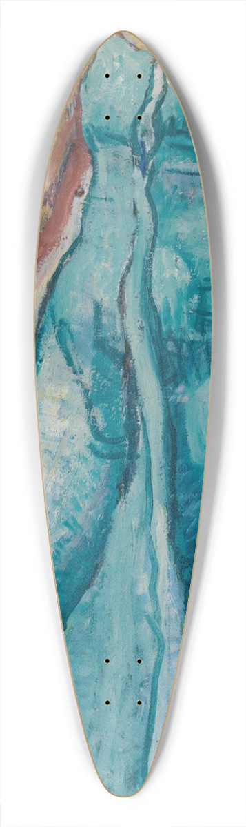 Ferdinand Hodler - Single Figure Study For gaze Into Infinity 39.3 inch art pintail longboard deck