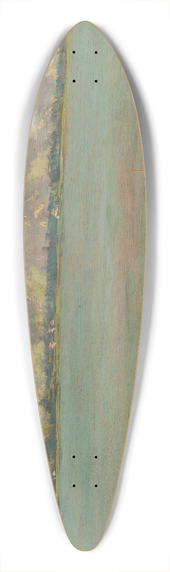 Ferdinand Katona - Mountain Landscape with a Lake 39.3 inch art pintail longboard deck