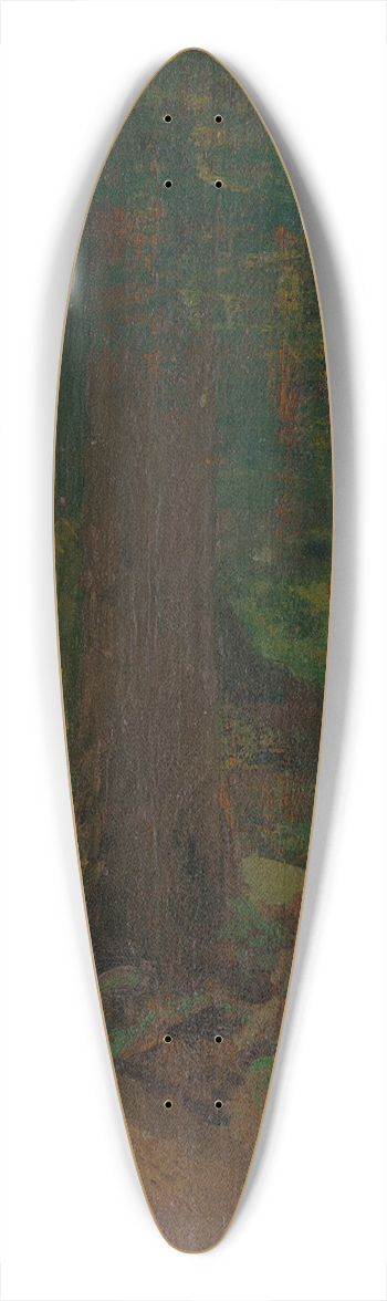 Ferdinand Katona - Study of Forest 39.3 inch art pintail longboard deck
