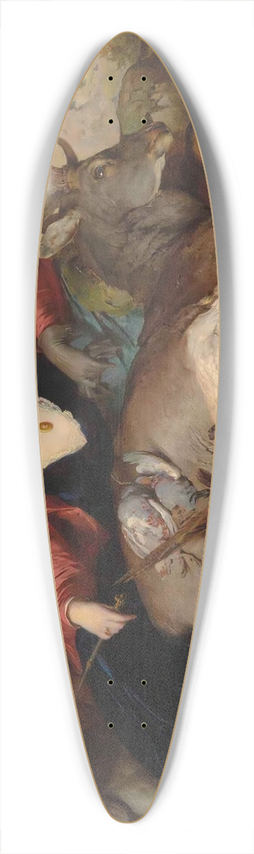 Ferdinand Keller - Diana amongst the spoils of the hunt 39.3 inch art pintail longboard deck