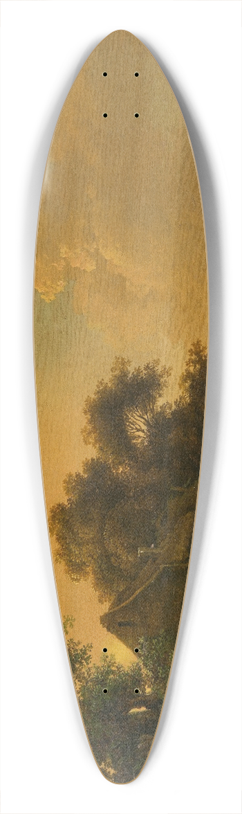 Ferdinand Kobell - Evening Landscape 39.3 inch art pintail longboard deck