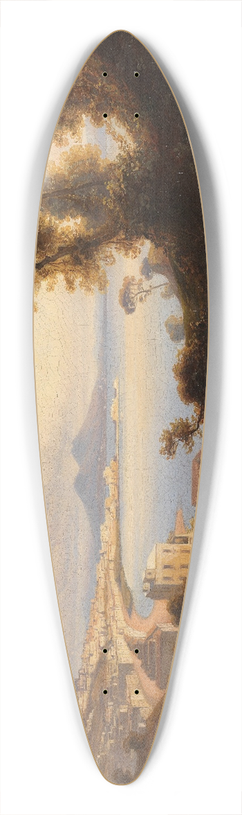 Ferdinand Konrad Bellermann - Blick auf den Vesuv 39.3 inch art pintail longboard deck