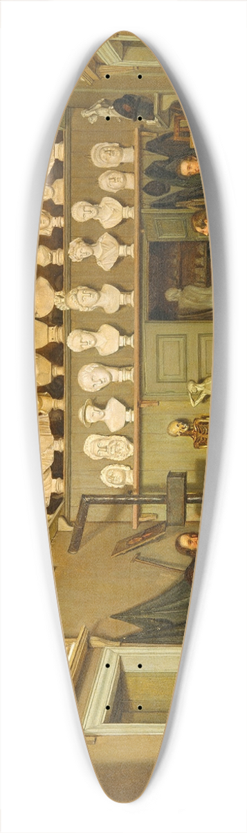 Ferdinand Richardt - A Studio At The Academy Of Fine Arts, Copenhagen 39.3 inch art pintail longboard deck