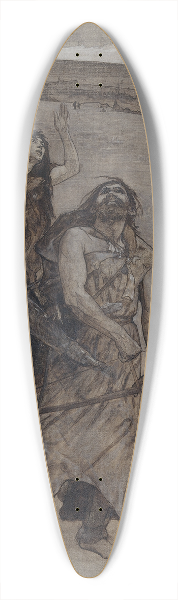 Fernand Cormon - La chasse 39.3 inch art pintail longboard deck
