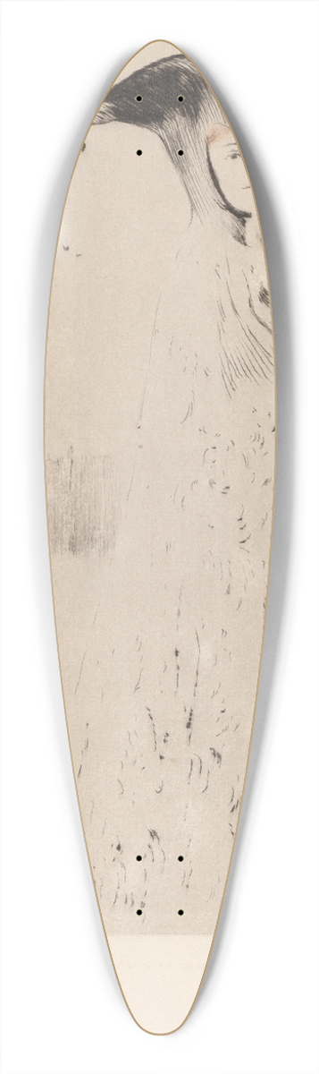 Fernand Khnopff - The Bells 39.3 inch art pintail longboard deck