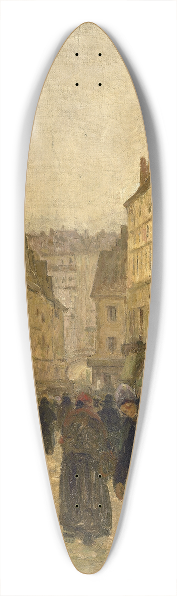 Fernand Maillaud - La rue Mouffetard 39.3 inch art pintail longboard deck