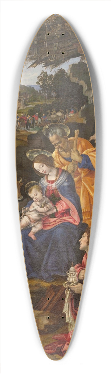 Filippino Lippi - Adoration of the Magi 39.3 inch art pintail longboard deck