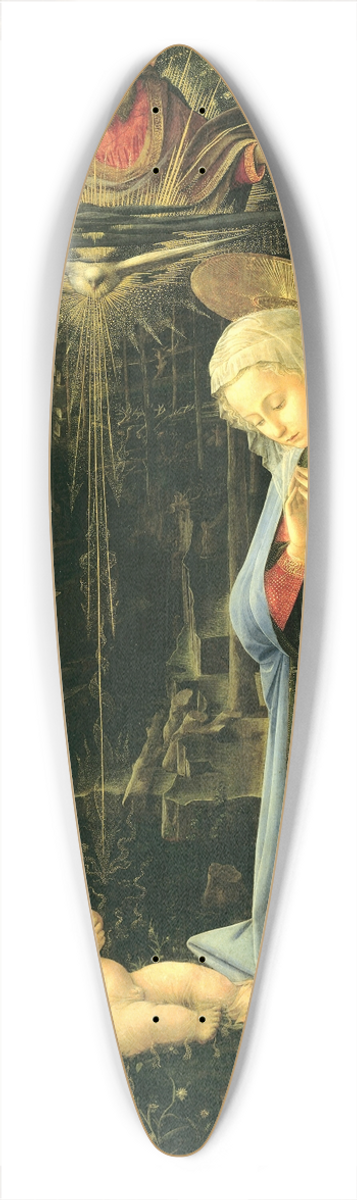 Filippo Lippi - The Adoration in the Forest 39.3 inch art pintail longboard deck