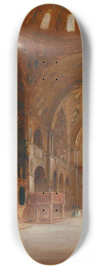 Carlo Canella - Venice, Interior View of the Basilica di San Marco 8.25 inch art skate deck