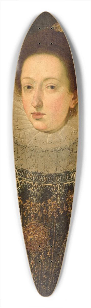 Flemish School - Portrait of a Noble Woman 39.3 inch art pintail longboard deck