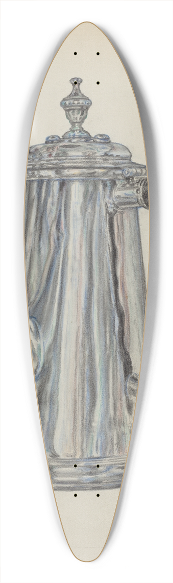 Fletcher Hanks - Silver Chocolate Pot 39.3 inch art pintail longboard deck
