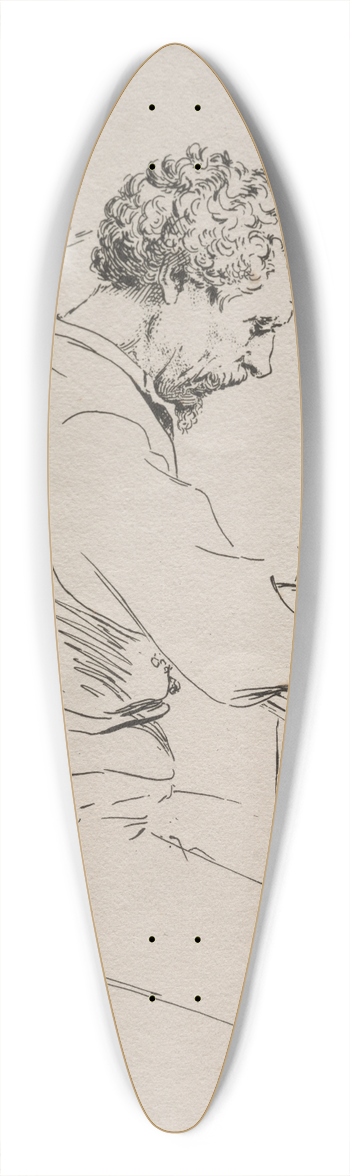 Flix Bracquemond - Charles Kean 39.3 inch art pintail longboard deck