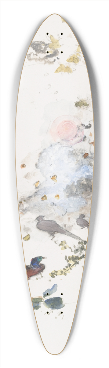 Flix Bracquemond - Le brouillard. 39.3 inch art pintail longboard deck