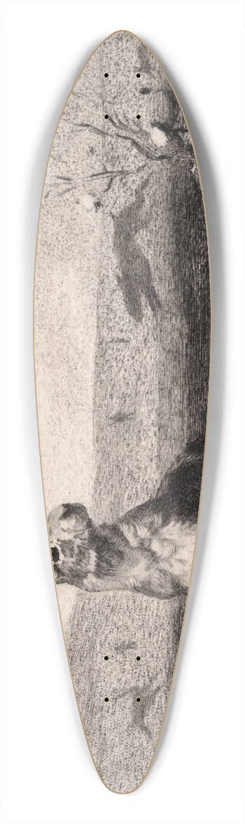 Flix Bracquemond - The Hare (after A. de Balleroy) 39.3 inch art pintail longboard deck