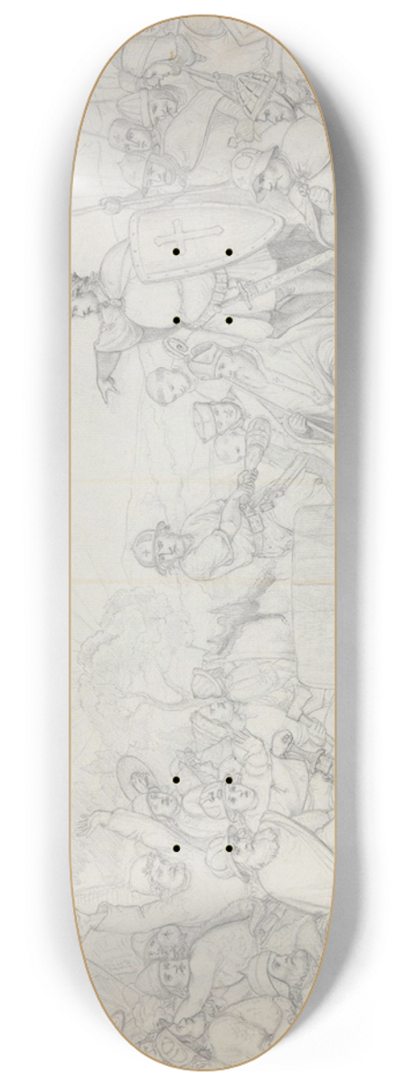 Adolph Tidemand - Olav den hellige omstyrter Torsbildet p Hundorp 8.25 inch art skate deck