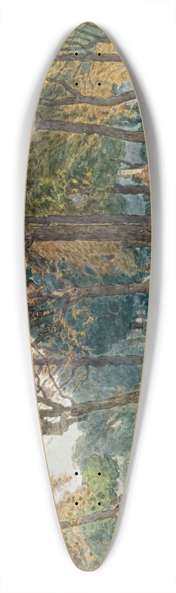 Flix Brard - La place des Ecoles et le square de la mairie du 14me arrondissement 39.3 inch art pintail longboard deck