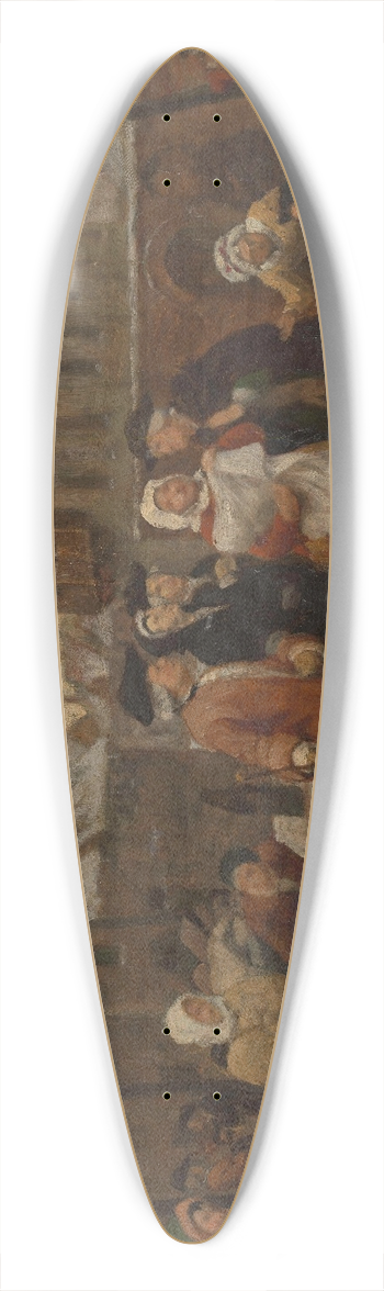 Flix de Vigne - A Baptism in Flanders in the 18th Century (study) 39.3 inch art pintail longboard deck