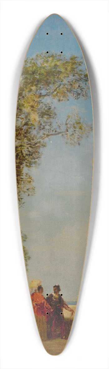 Flix Ziem - Intrieur dun jardin  Venise 39.3 inch art pintail longboard deck