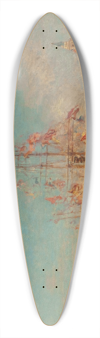 Flix Ziem - Le Coup De Canon 39.3 inch art pintail longboard deck