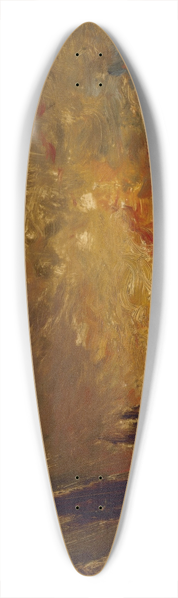 Flix Ziem - Lincendie 39.3 inch art pintail longboard deck