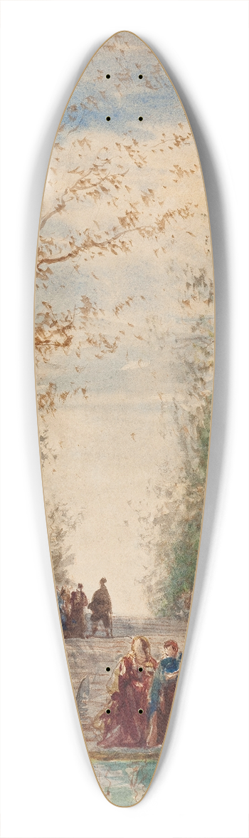 Flix Ziem - Martigues, Venise, Lentre Du Jardin Franais 39.3 inch art pintail longboard deck