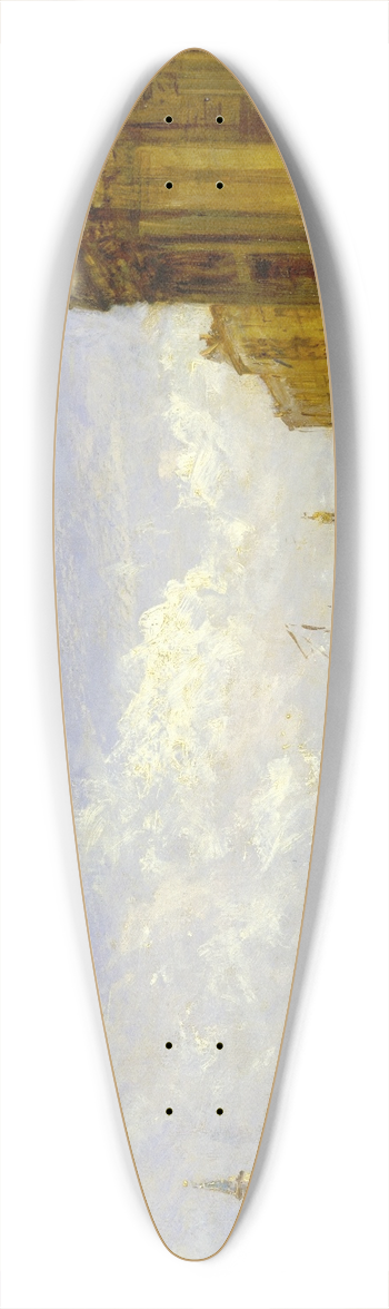Flix Ziem - Venetian Scene 39.3 inch art pintail longboard deck