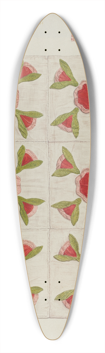 Flora Merchant - Quilt 39.3 inch art pintail longboard deck