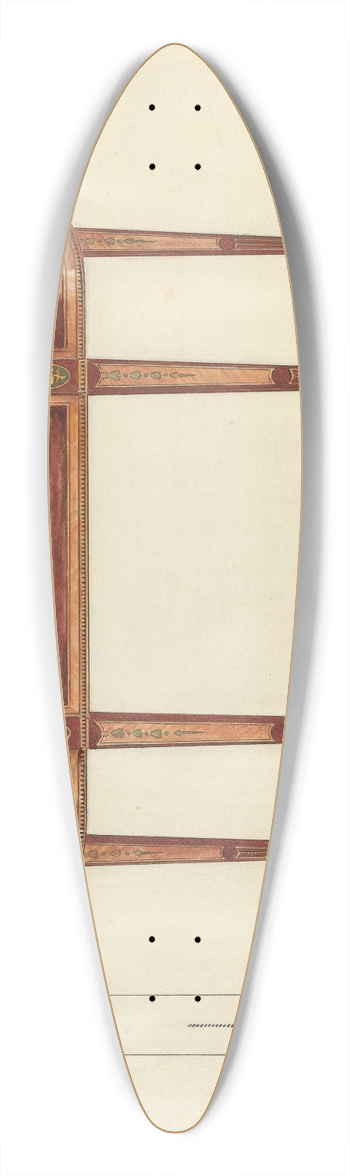 Florence Choate - Card Table 39.3 inch art pintail longboard deck