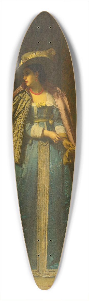 Florent Willems - A Sideways Glance 39.3 inch art pintail longboard deck