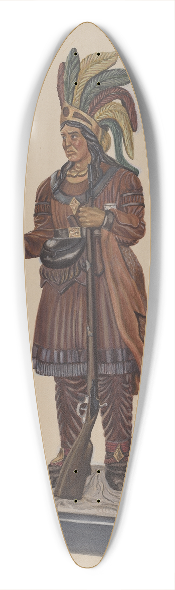 Florian Rokita - Cigar Store Indian 39.3 inch art pintail longboard deck