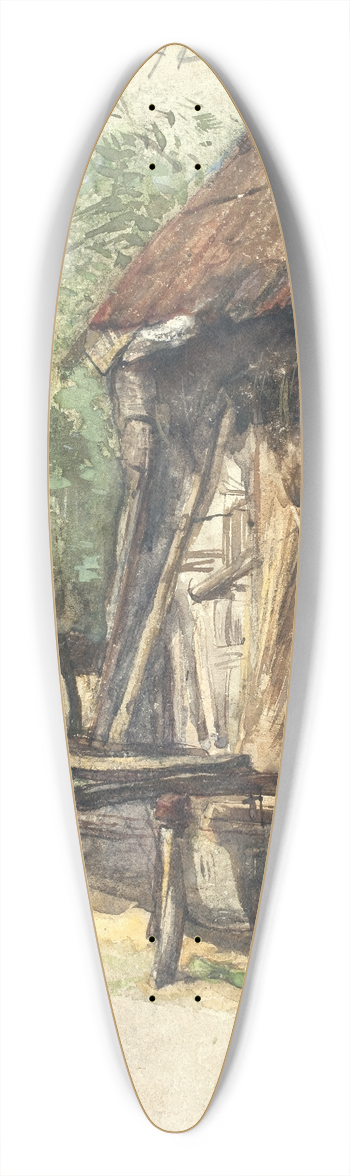 Floris Verster - Hay-barn with workbench 39.3 inch art pintail longboard deck